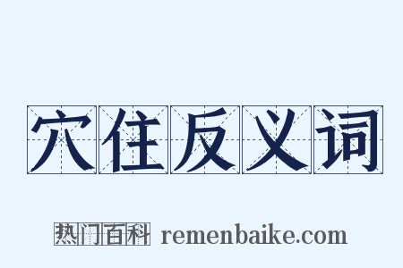 穴住反义词是什么意思的图片
